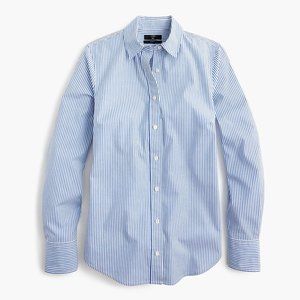 J. Crew Blue Stripe Slim Stretch Shirt Size 12